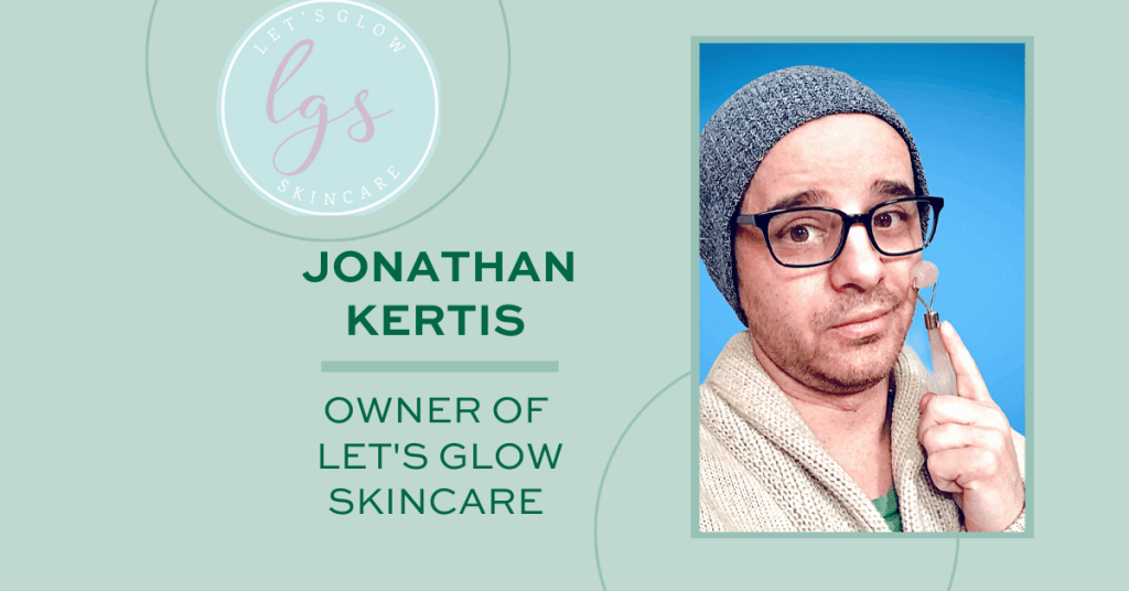 Jonathan Kertis using a face roller 